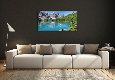 Tableau sur verre Lac de montagne