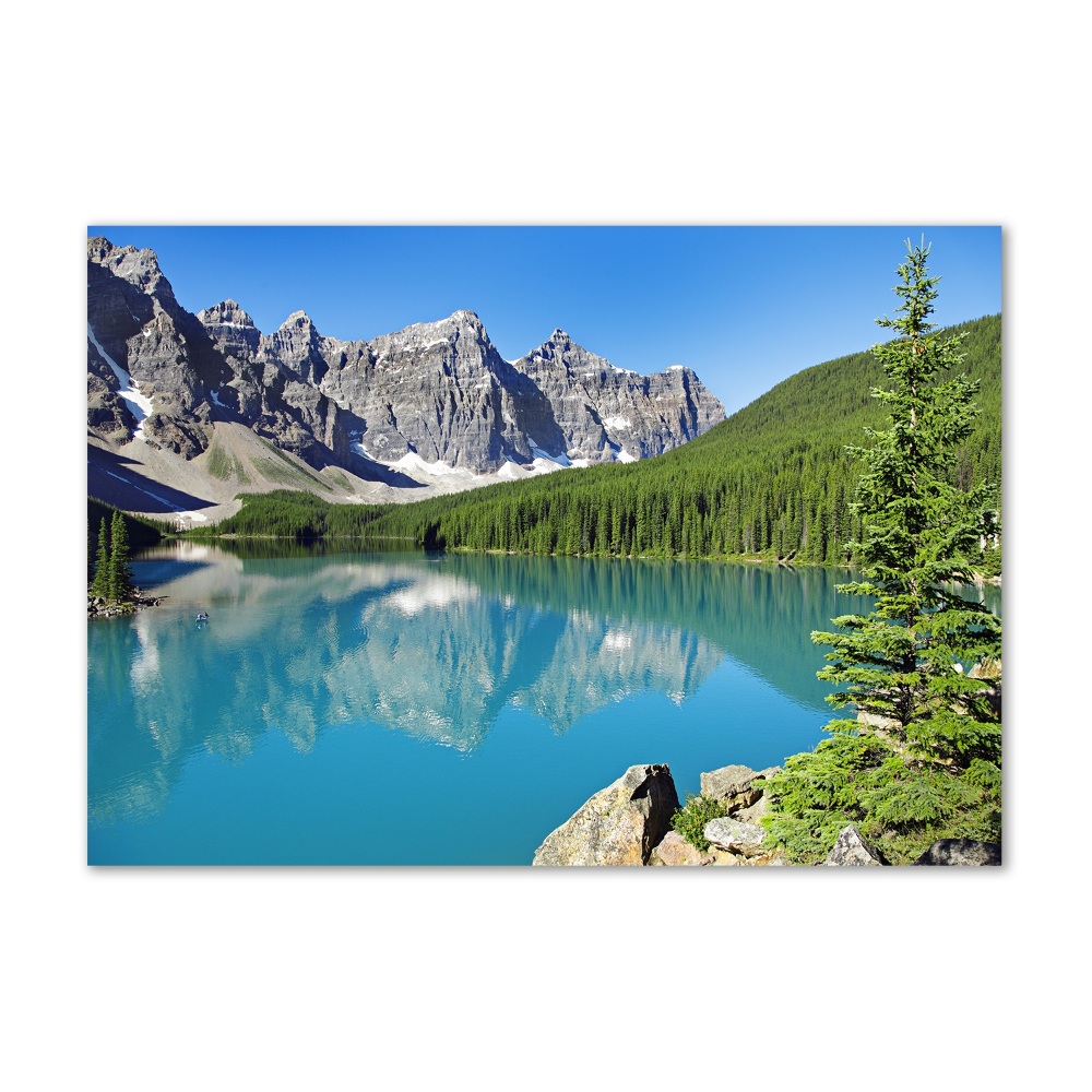 Tableau sur verre Lac de montagne