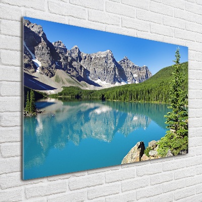 Tableau sur verre Lac de montagne