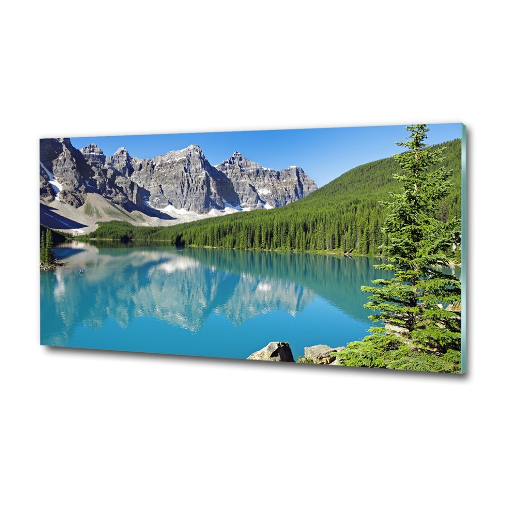 Tableau sur verre Lac de montagne