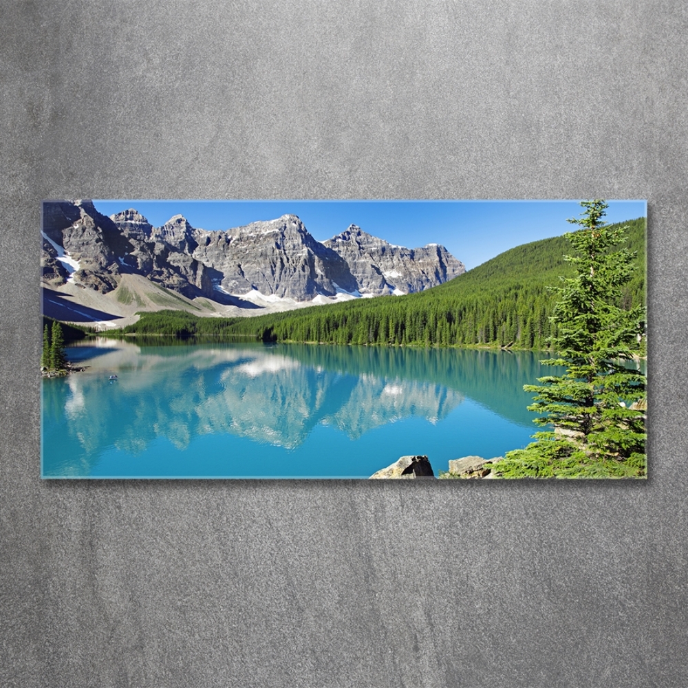 Tableau sur verre Lac de montagne