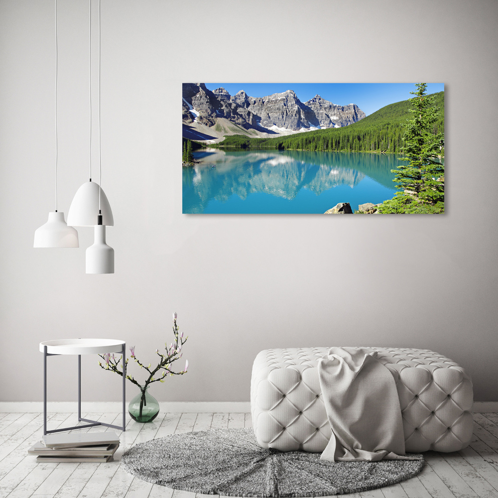 Tableau sur verre Lac de montagne