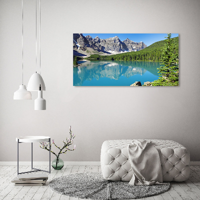 Tableau sur verre Lac de montagne