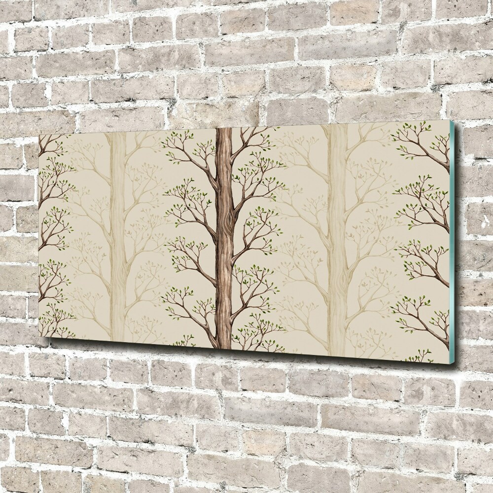 Tableau imprimé sur verre Arbres