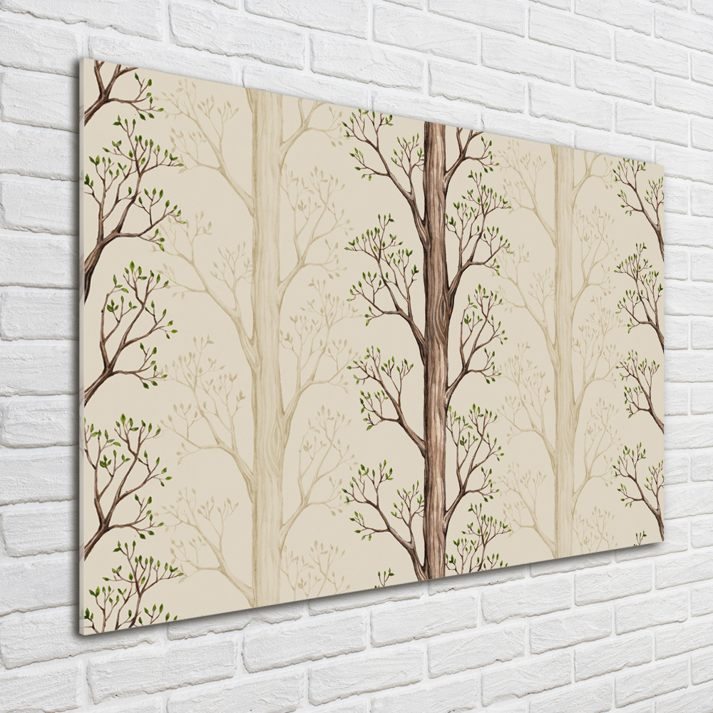 Tableau imprimé sur verre Arbres