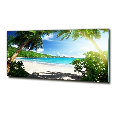 Tableau imprimé sur verre Plage des Seychelles