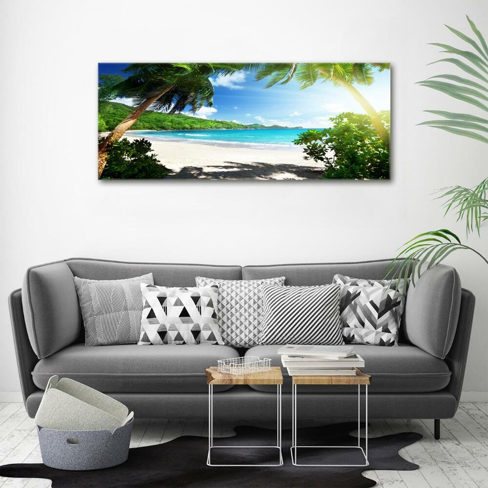 Tableau imprimé sur verre Plage des Seychelles