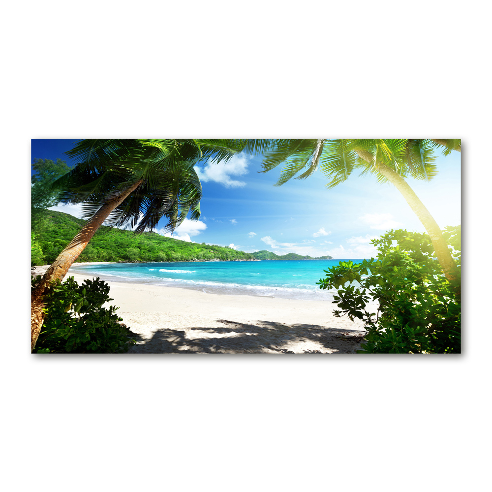 Tableau imprimé sur verre Plage des Seychelles