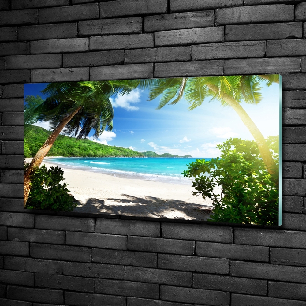 Tableau imprimé sur verre Plage des Seychelles