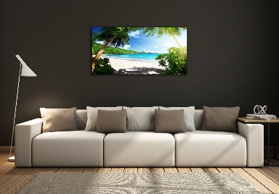 Tableau imprimé sur verre Plage des Seychelles