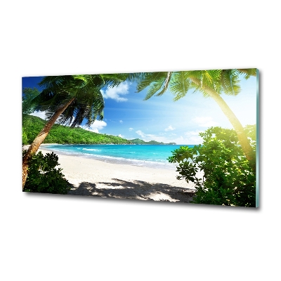 Tableau imprimé sur verre Plage des Seychelles