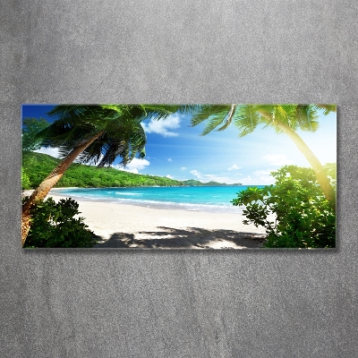 Tableau imprimé sur verre Plage des Seychelles