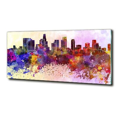 Tableau sur verre Los Angeles en couleurs