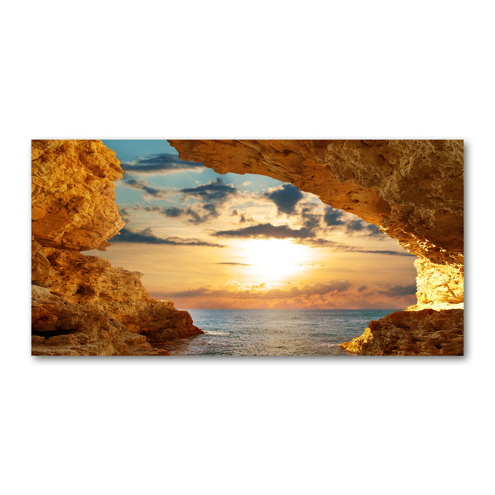 Tableau en verre Grotte au bord de la mer