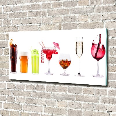 Tableau sur verre Ensemble de boissons