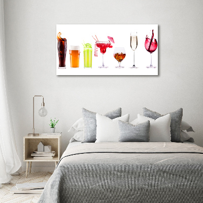 Tableau sur verre Ensemble de boissons