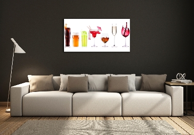 Tableau sur verre Ensemble de boissons