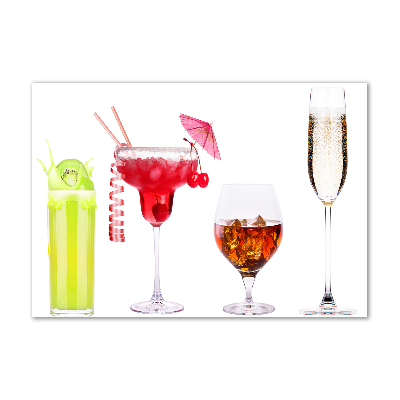 Tableau sur verre Ensemble de boissons