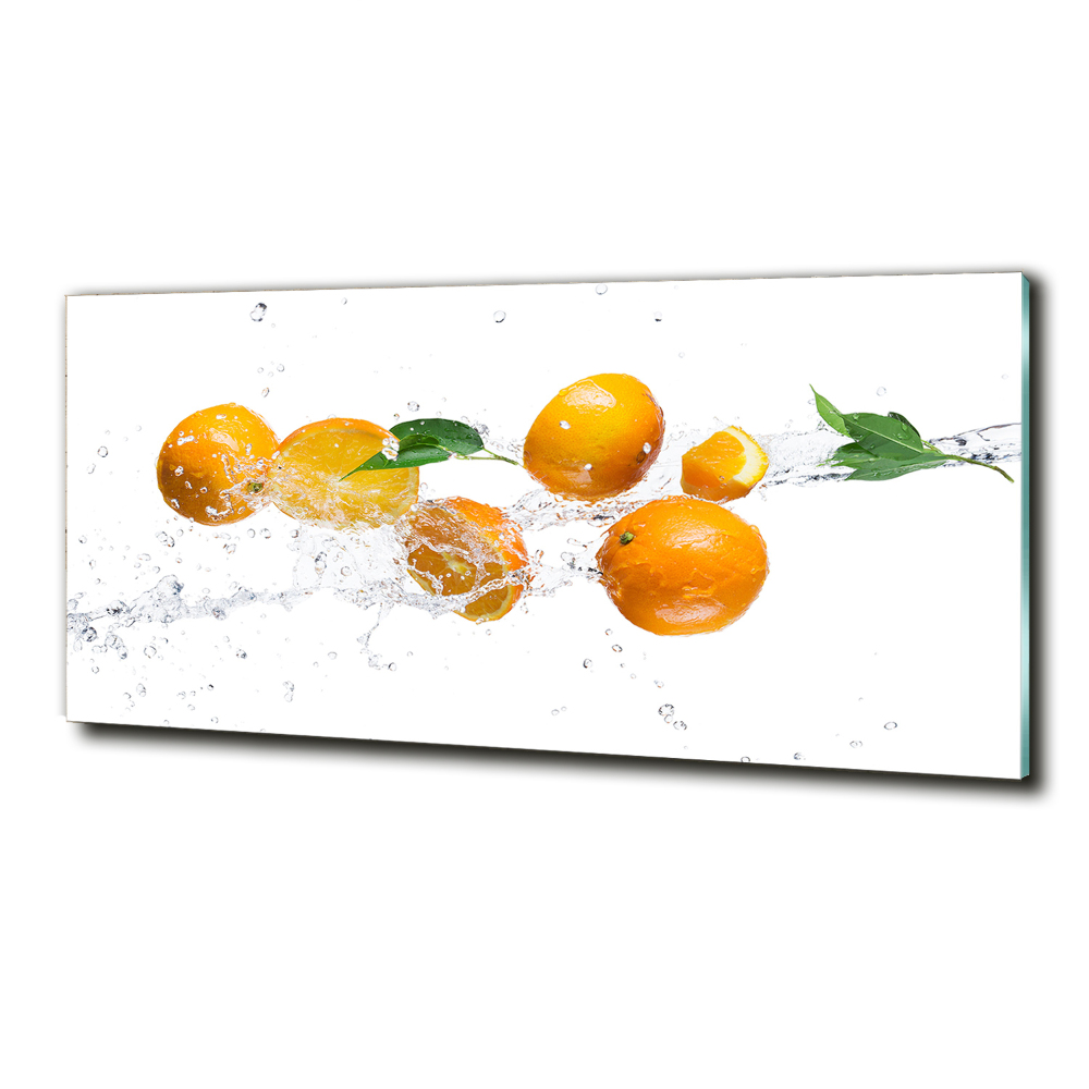 Tableau en verre Oranges et eau