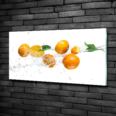 Tableau en verre Oranges et eau