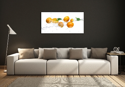 Tableau en verre Oranges et eau