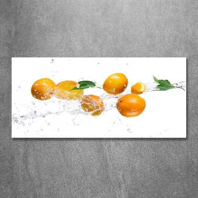 Tableau en verre Oranges et eau