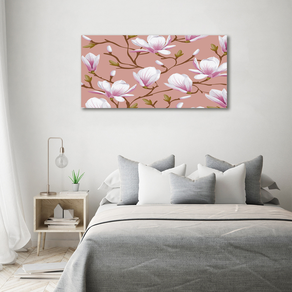 Tableau verre imprimé Magnolia