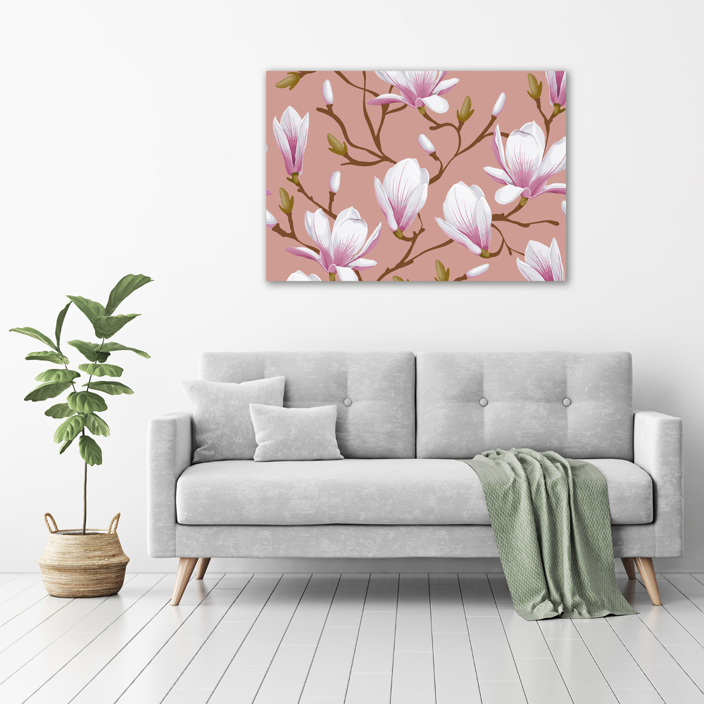 Tableau verre imprimé Magnolia