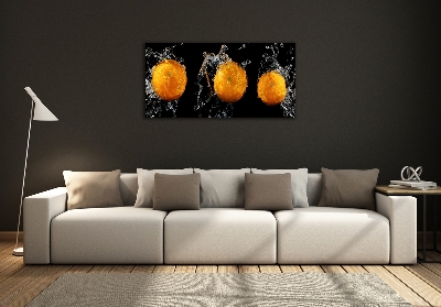 Tableau sur verre Oranges et eau