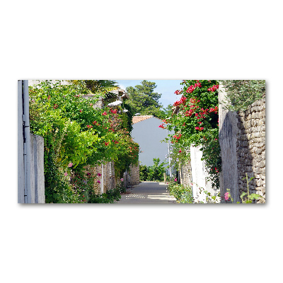 Tableau photo sur verre Avenue florale