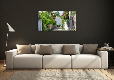 Tableau photo sur verre Avenue florale