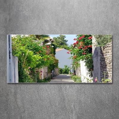 Tableau photo sur verre Avenue florale