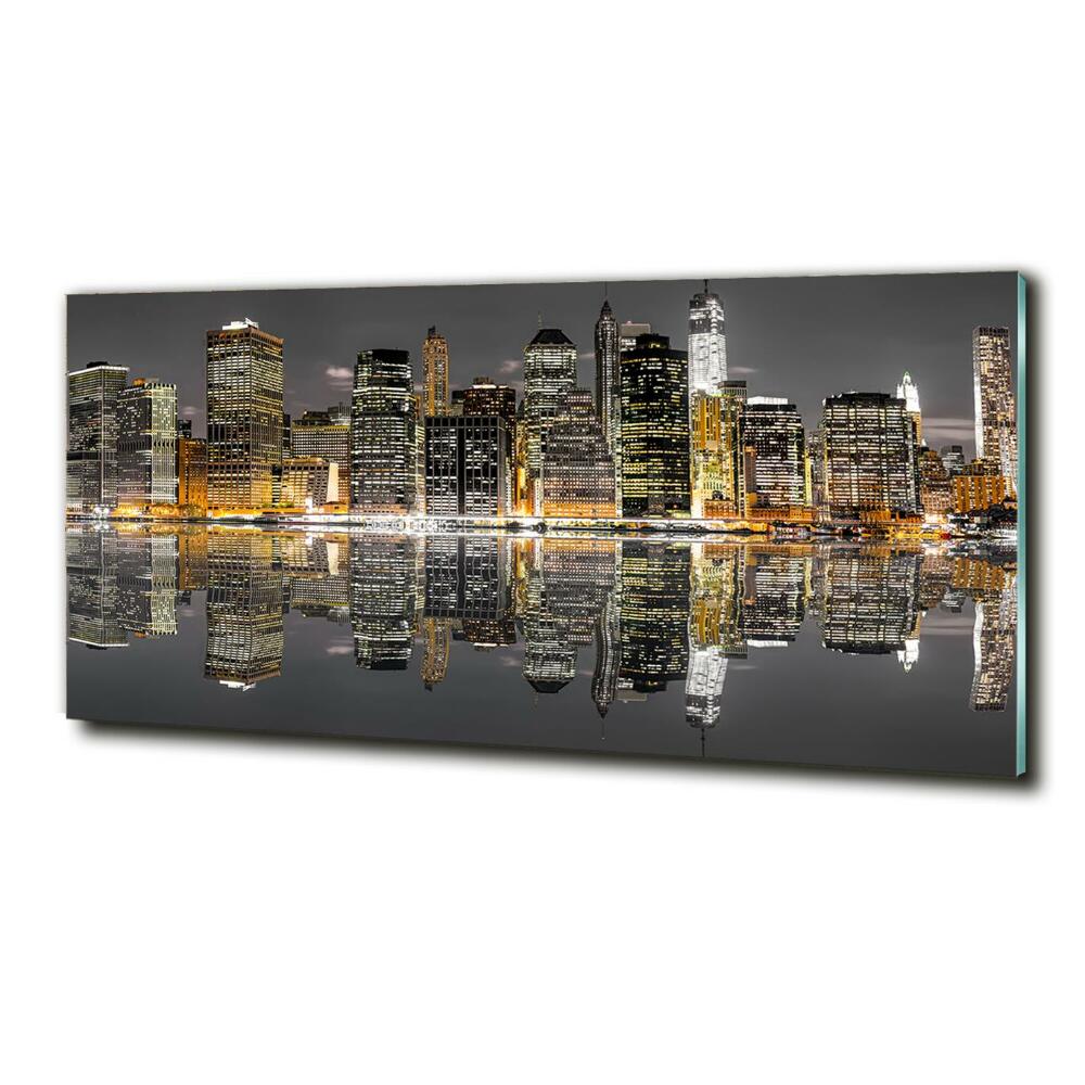 Tableau sur verre New York de nuit