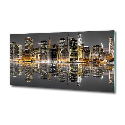 Tableau sur verre New York de nuit