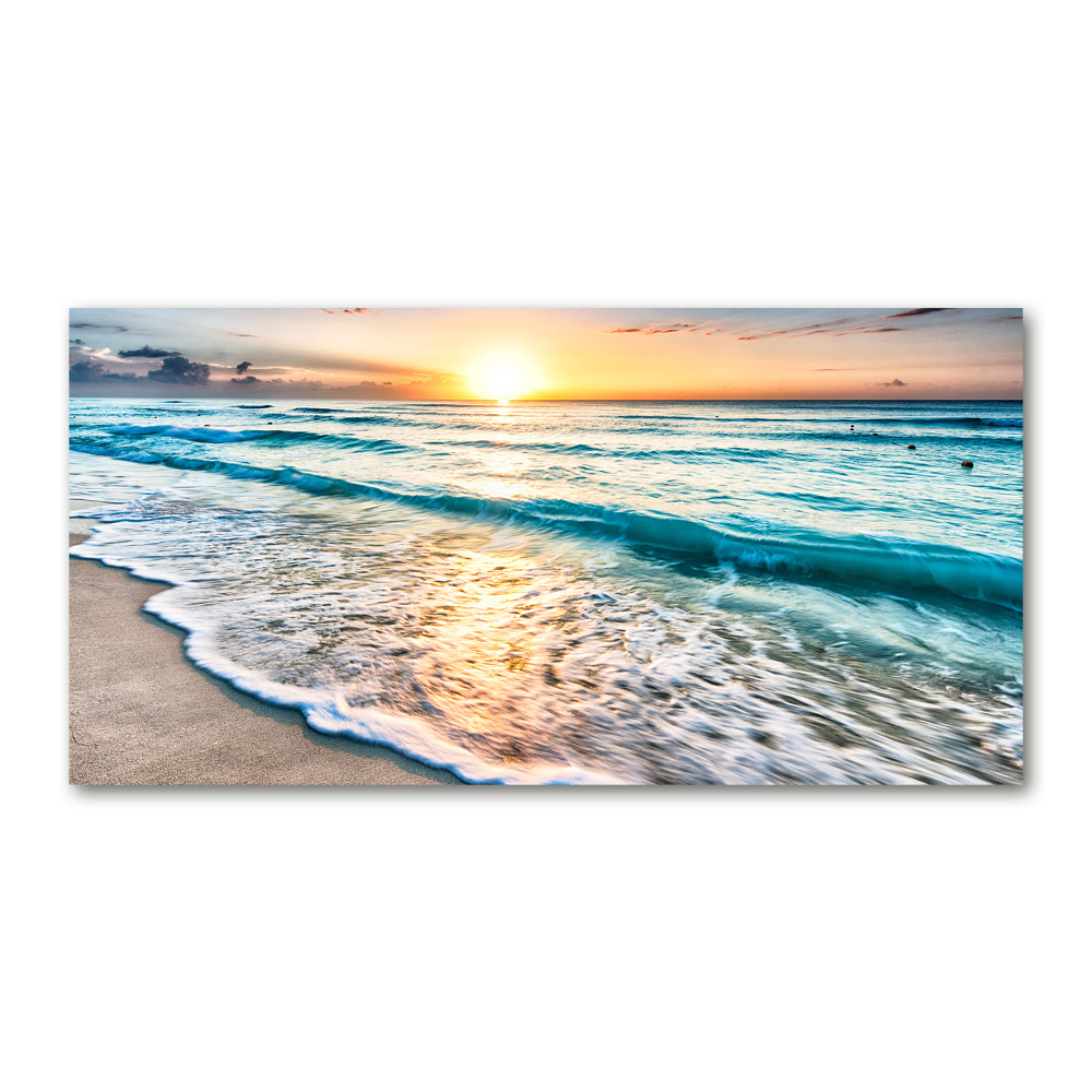 Tableau photo sur verre Plage du coucher de soleil