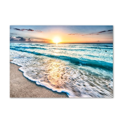 Tableau photo sur verre Plage du coucher de soleil