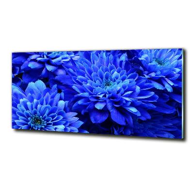 Tableau imprimé sur verre Aster bleu