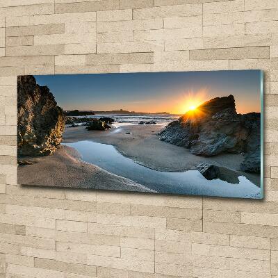 Tableau en verre Rochers sur la plage