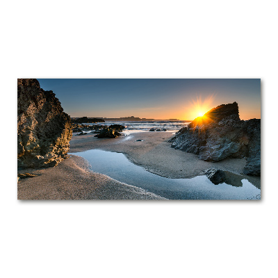 Tableau en verre Rochers sur la plage