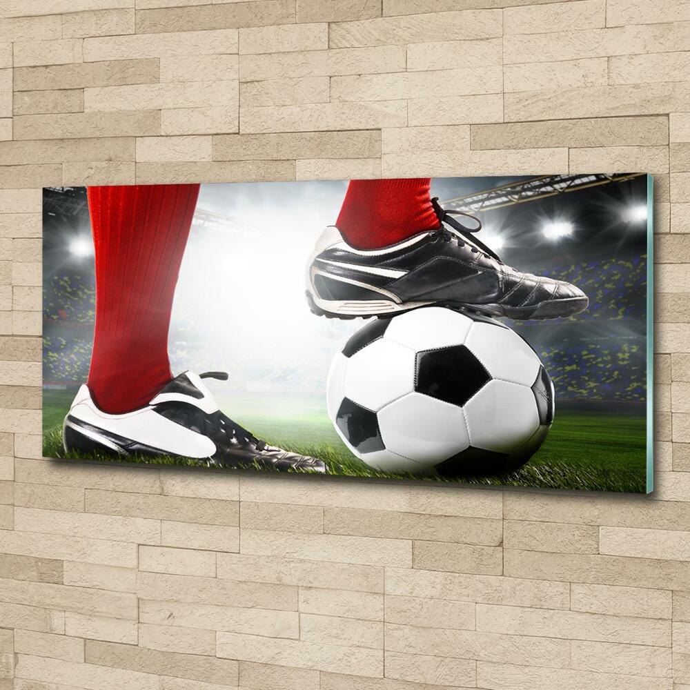 Tableau en verre Jambes de footballeur