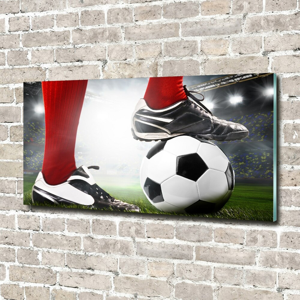 Tableau en verre Jambes de footballeur