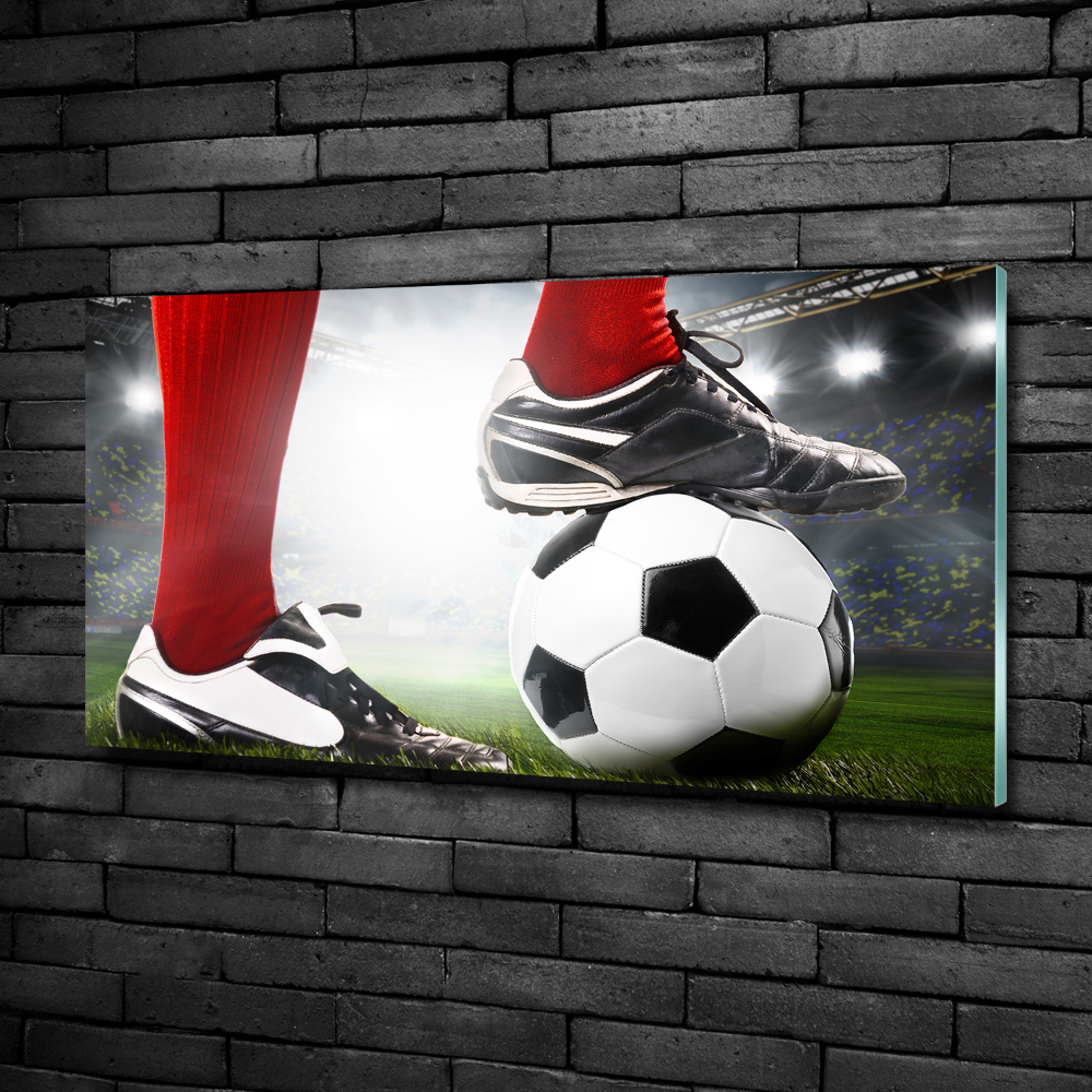 Tableau en verre Jambes de footballeur