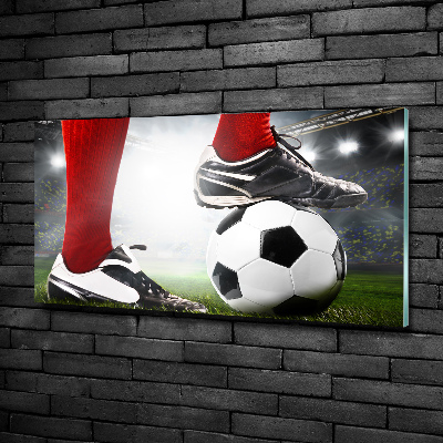 Tableau en verre Jambes de footballeur