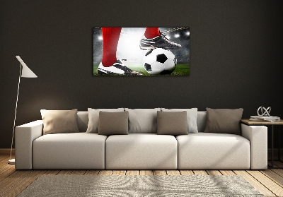 Tableau en verre Jambes de footballeur