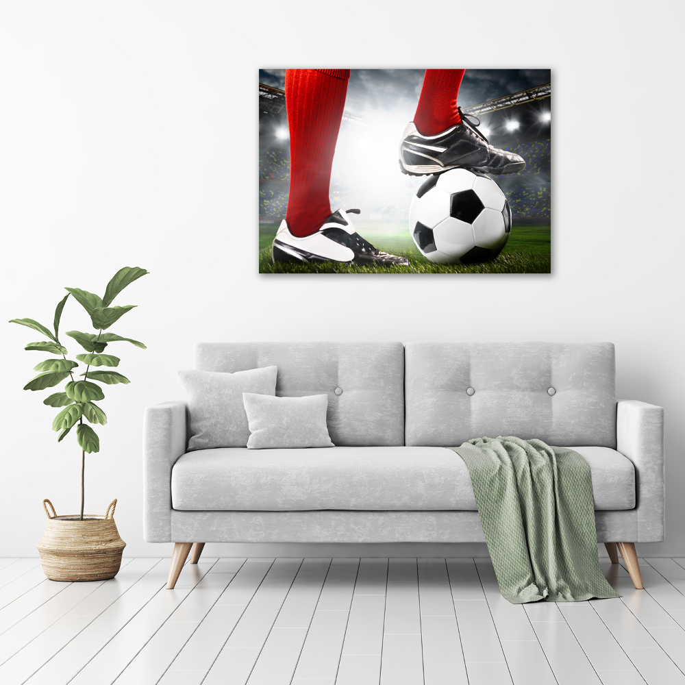 Tableau en verre Jambes de footballeur