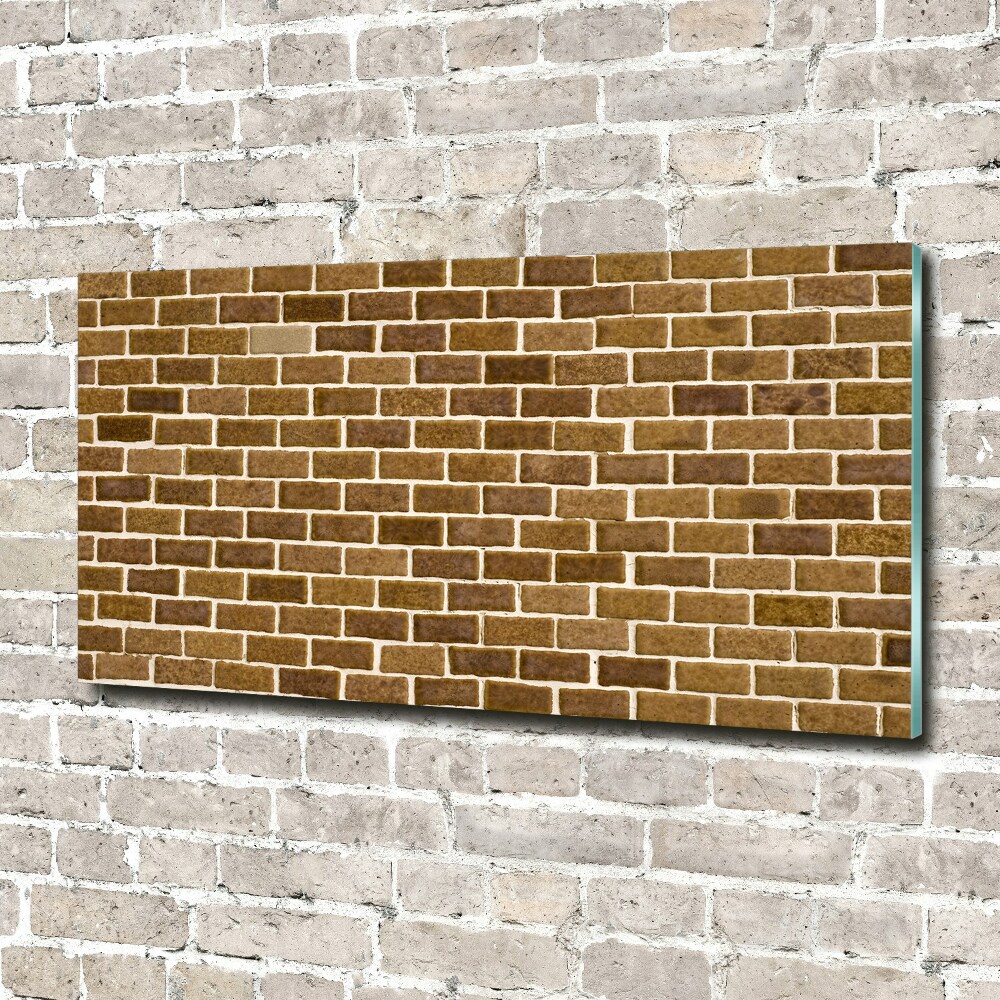 Tableau imprimé sur verre Brique brune