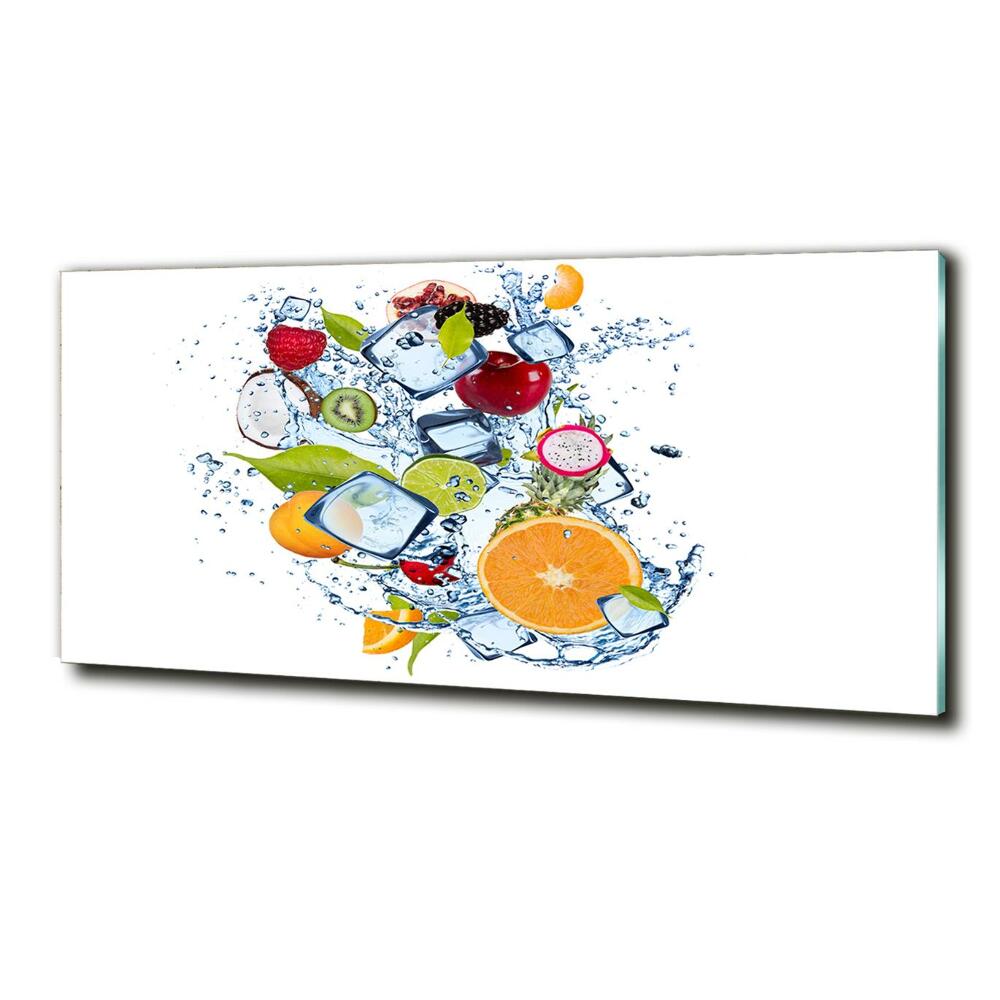 Tableau photo sur verre Fruits et glace