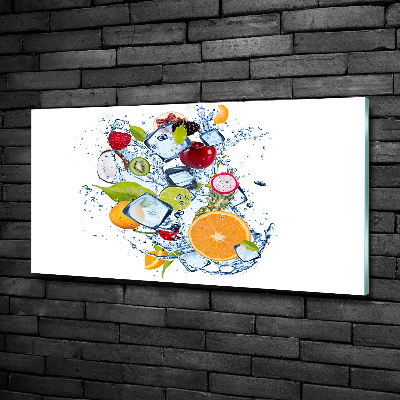 Tableau photo sur verre Fruits et glace