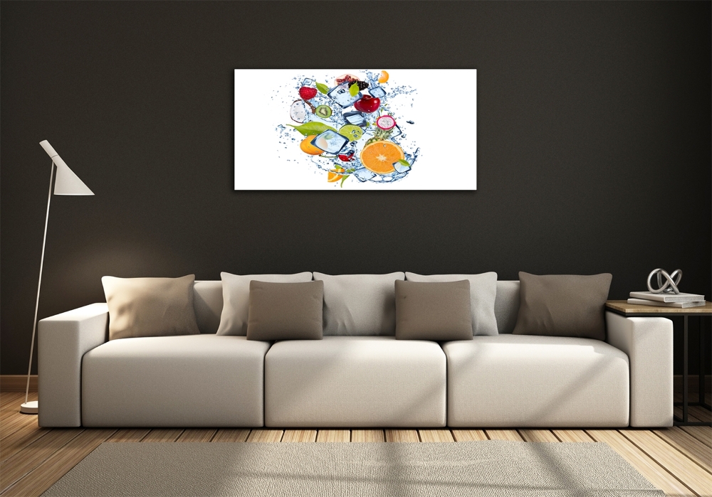 Tableau photo sur verre Fruits et glace