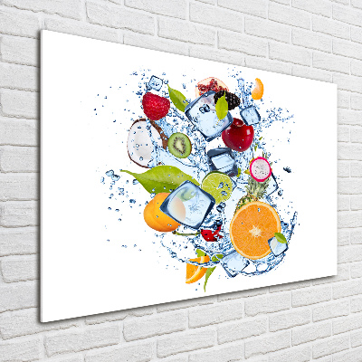 Tableau photo sur verre Fruits et glace